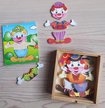 houten puzzel met clowntjes, met slechts €3,50 verzendkstn! beschikbaar voor biedingen
