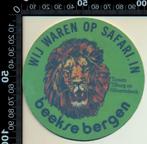 Sticker: Beekse Bergen - Wij waren op safari (Ruitsticker), Verzamelen, Stickers, Ophalen of Verzenden, Zo goed als nieuw, Dier en Natuur