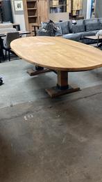 Ovale tafel teakhout 300x140x75h, 200 cm of meer, Nieuw, Teakhout, Ophalen of Verzenden