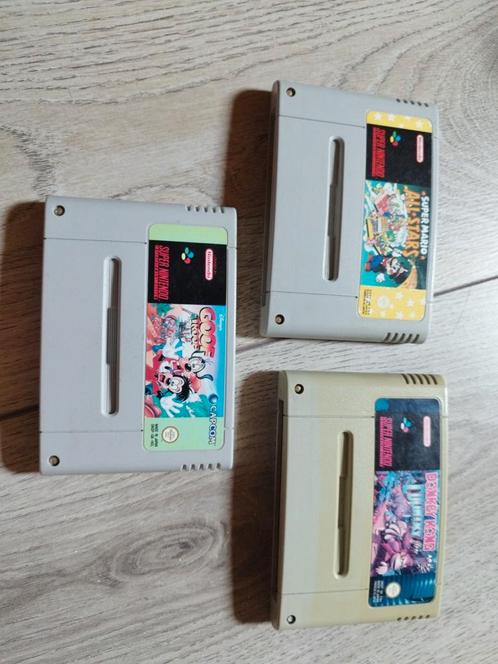 3 super nintendo spellen, Spelcomputers en Games, Games | Nintendo Super NES, Zo goed als nieuw, 2 spelers, Vanaf 3 jaar, Verzenden