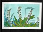 ghana 1990 pf blok bloemen flora flowers, Ophalen of Verzenden, Postfris, Dier of Natuur