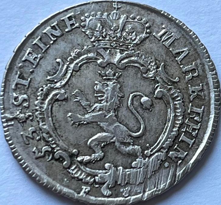 Hessen-Kassel mooie 1/4e thaler 1771, Postzegels en Munten, Munten | Europa | Niet-Euromunten, Losse munt, Duitsland, Zilver, Ophalen of Verzenden