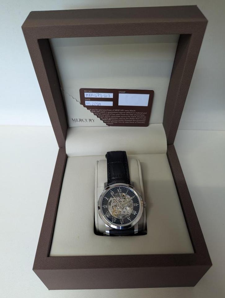 MERCURY Constance Skeleton Automatisch Zwitsers MEA473-SL-3, Sieraden, Tassen en Uiterlijk, Horloges | Heren, Nieuw, Polshorloge