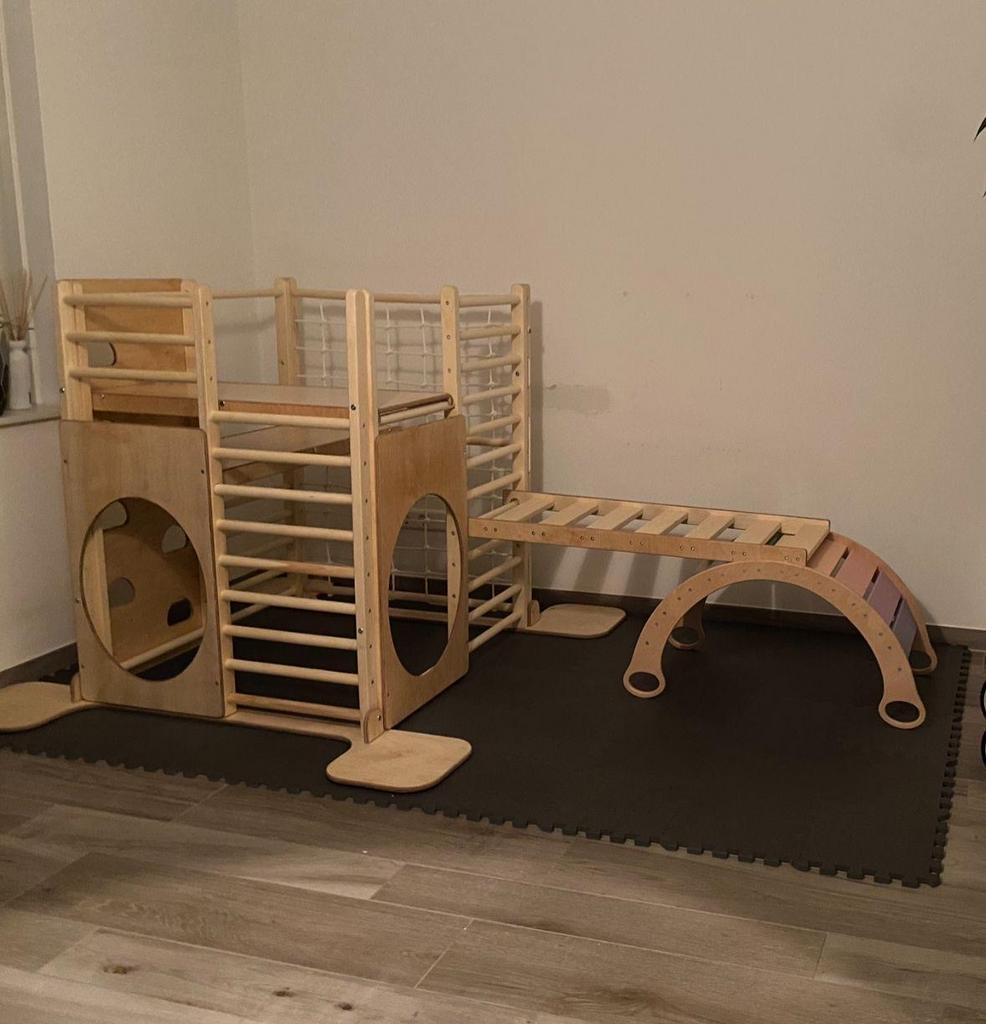 Indoor Klimrek & Houten Speeltoren XXL, Kinderen en Baby's, Speelgoed | Buiten | Speeltoestellen, Ophalen, Nieuw, Klimnet