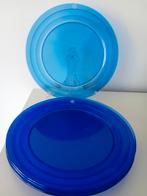 Reijmyre Glasbruk Sweden 5 glazen borden cobalt Monica Bratt, Ophalen of Verzenden, Bord(en), Overige stijlen, Glas