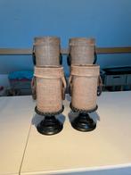 4 mooie windlichten met jute, Ophalen of Verzenden, Zo goed als nieuw