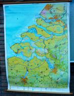 Prachtige schoolkaart van het Delta gebied, Ophalen of Verzenden, Aardrijkskunde