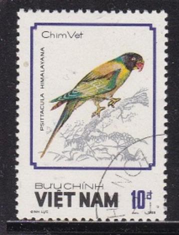 3647 - Vietnam michel 1923 gestempeld , Psittacula Himalay beschikbaar voor biedingen