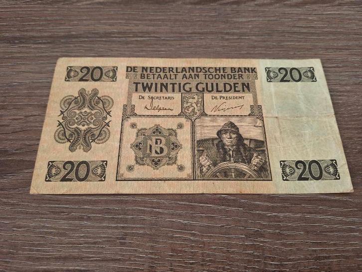 Lastig biljet 20 gulden Roerganger / Stuurman BW-serie, 1926, Postzegels en Munten, Bankbiljetten | Nederland, 25 gulden, Ophalen of Verzenden