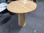 Bijzettafel/ kleine eettafel rond volledig echt travertin, Huis en Inrichting, Ophalen, Overige materialen, Rond, Nieuw