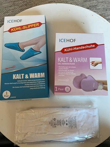 Icehof koude/warmte sloffen en handschoenen NIEUW! beschikbaar voor biedingen