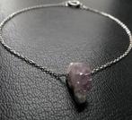 Ketting hanger roze kristal staal, Verstelbaar, Nieuw, Ophalen of Verzenden, Steen of Mineraal