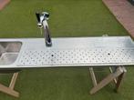 Lekblad met spoelbak biertap, thuistap,bar, mancave, Ophalen, Zo goed als nieuw