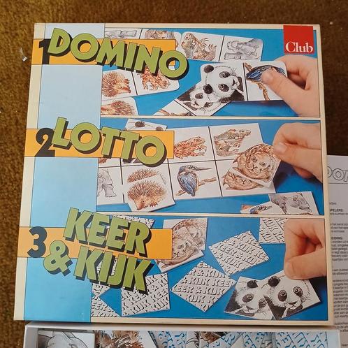 Domino, Lotto & Keer & Kijk - Educatief Spel, Hobby en Vrije tijd, Gezelschapsspellen | Bordspellen, Zo goed als nieuw, Een of twee spelers