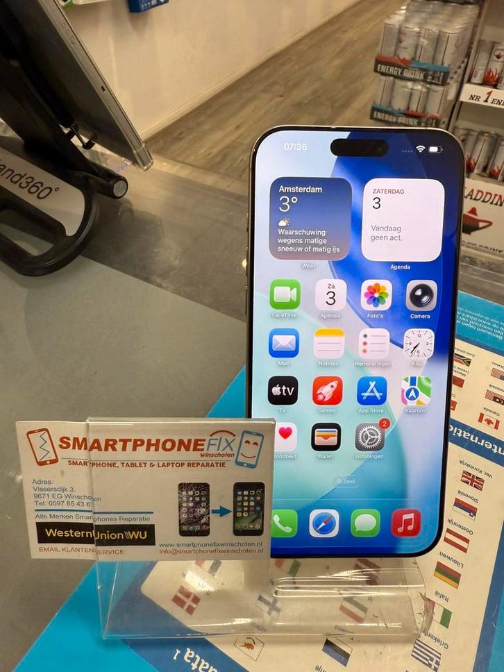 iphone 16 pro max 256gb batt 91% zgan+garantie, Telecommunicatie, Mobiele telefoons | Toebehoren en Onderdelen, Zo goed als nieuw