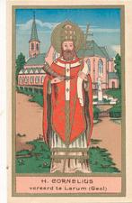 Mooi oud devotieprentje H. Cornelius met Litanie 1899, Ophalen of Verzenden, Zo goed als nieuw, Kaart of Prent, Christendom | Katholiek