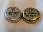 Twee Einbecker Bierdoppen, Ophalen of Verzenden, Gebruikt, Flesje(s), Overige merken