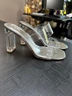 Zara Transparante Muiltjes Zilver Hak - Maat 38, Ophalen of Verzenden, Zo goed als nieuw, Overige kleuren, Sandalen of Muiltjes