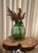Vintage groene glas Viresa vaas, Huis en Inrichting, Woonaccessoires | Vazen, Ophalen, Minder dan 50 cm, Groen, Glas
