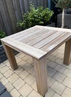 Teakhouten tuintafel 100x100 cm, Ophalen, Zo goed als nieuw, Rechthoekig, Teakhout