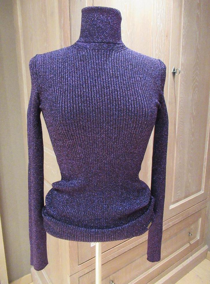 Nieuwe Dsquared2 trui met rolkraag in paarse lurex, Medium, Kleding | Dames, Truien en Vesten, Nieuw, Maat 38/40 (M), Paars, Verzenden