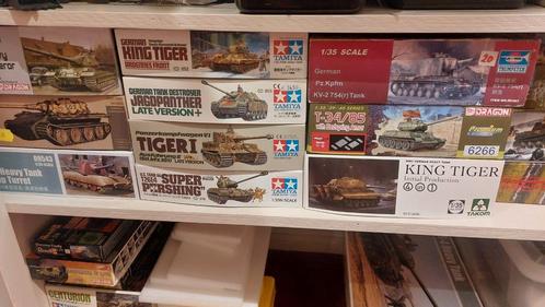 Grote vooraad modelbouw dozen beschikbaar., Hobby en Vrije tijd, Modelbouw | Auto's en Voertuigen, Nieuw, Tank, 1:32 tot 1:50