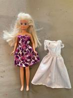 Vintage barbiepop Skipper Barbie Mattel 80s bruidsjurk jurk, Verzamelen, Poppen, Ophalen of Verzenden, Gebruikt, Kleertjes