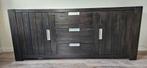 Dressoir eiken antraciet, Ophalen, 150 tot 200 cm, Eikenhout, Zo goed als nieuw