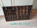 Oude Houten Letterbak - Smalle Fournier 28 p., Ophalen, Gebruikt, Minder dan 50 cm, 75 tot 100 cm