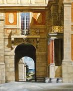 Tjalf Sparnaay Poortje van Versailles 1993 Olieverf op doek, Antiek en Kunst, Ophalen of Verzenden