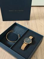 Daniel Wellington Horloge + Armband Rose Goud Zwart, Overige merken, Overige materialen, Polshorloge, Ophalen of Verzenden