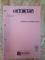 Werkplaatshandboek Peugeot 405 versnellingsbak MA-5, Ophalen of Verzenden