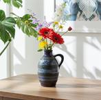 Vintage VEB Strehla 9030 Vaas, Duitse Keramiek 70's – GDR, Huis en Inrichting, Woonaccessoires | Vazen, Blauw, Aardewerk of Porselein