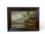 Frederik Kasenda, Indonesisch landschap, restauratie nodig, Antiek en Kunst, Kunst | Schilderijen | Klassiek, Ophalen