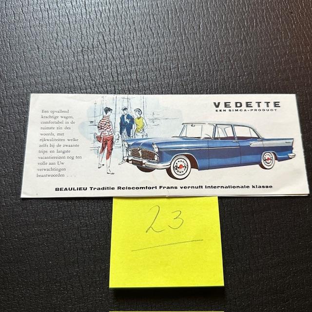 SIMCA Vedette - 1959  (#23), Boeken, Auto's | Folders en Tijdschriften, Gelezen, Overige merken, Verzenden