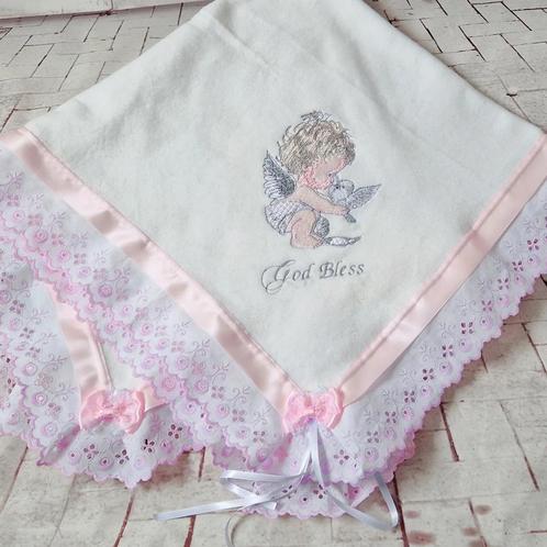 Doopkleed doopdeken christening Blanket baptisme handgemaakt, Kinderen en Baby's, Dekens, Slaapzakjes en Inbakerproducten, Zo goed als nieuw