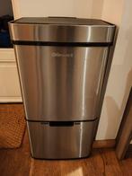 RVS Vuilnisbak met 4 Vakken - Afval Scheiden, Ophalen, 50 tot 75 cm, Nieuw, 40 liter of meer