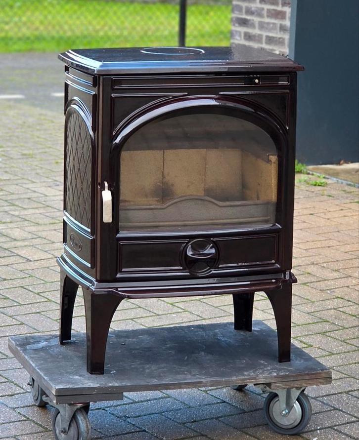 Houtkachel Dovre 425CB Emaille gietijzeren kachel vrijstaand, Huis en Inrichting, Kachels, Zo goed als nieuw, Vrijstaand, Houtkachel