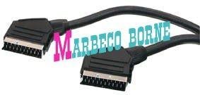 Scart kabel 1,5 meter 21 polig, dubbel afgeschermd, zwart, Scartkabel, Nedis, Nieuw, Info@marbeco.nl