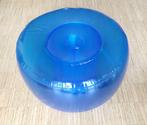 Vintage plastic opblaasbare blauwe poef, Kunststof, Gebruikt, Ophalen of Verzenden, 50 tot 75 cm