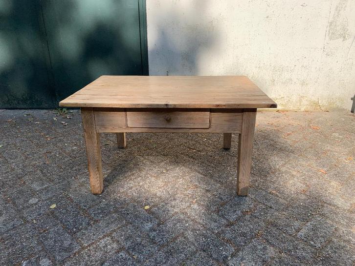 Authentieke bijzettafel | massief oud grenen, Verzamelen, Retro, Huis en Inrichting, Ophalen