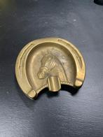 Vintage Asbak Hoefijzer met Paardenhoofd, Ophalen of Verzenden, Gebruikt