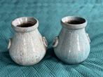 Blauwe crackle potten set van 2, Huis en Inrichting, Woonaccessoires | Vazen, Ophalen, Steen, Blauw, Nieuw