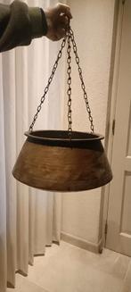 Antieke Koperen Hangketel - Sier of Plantenbak, Ophalen