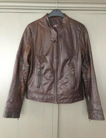 Hifa Women kalfsleren jas met satijnen voering! Mt 40 beschikbaar voor biedingen