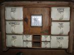Kruidenkast Antiek 2x, Antiek en Kunst, Ophalen of Verzenden