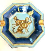 Porseleinen Italiaanse asbak/schaal met 2 panters, Antiek en Kunst, Ophalen of Verzenden
