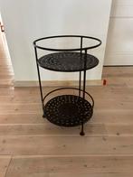 Sierlijk metalen wijntafeltje., Ophalen, 50 tot 100 cm, Rond, Zo goed als nieuw