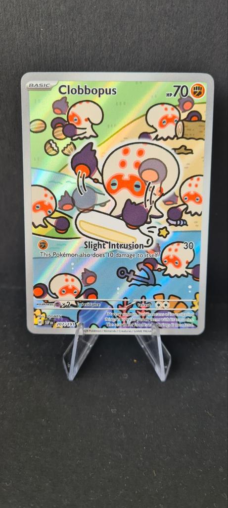 Clobbopus 207 Surging Sparks, Hobby en Vrije tijd, Verzamelkaartspellen | Pokémon, Zo goed als nieuw, Ophalen of Verzenden