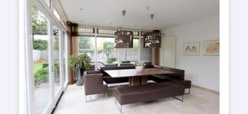 Leren zithoek (hoekbank + bank + fauteuil) 